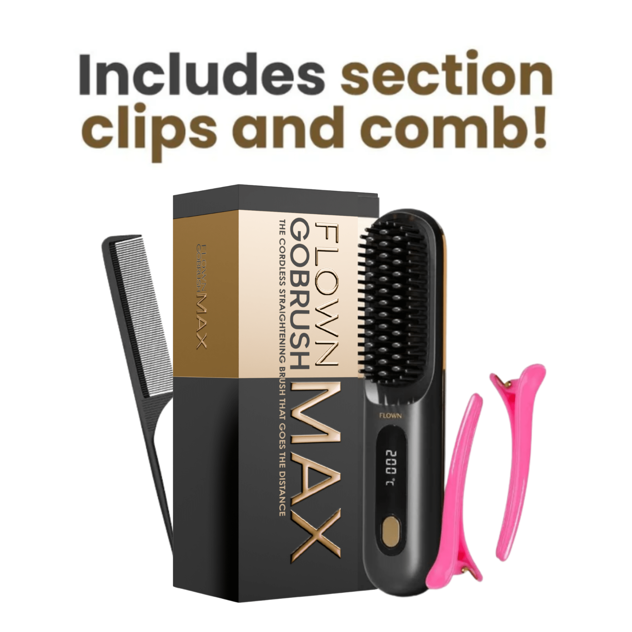 Cordless Straightening Brush - NUMOYA
