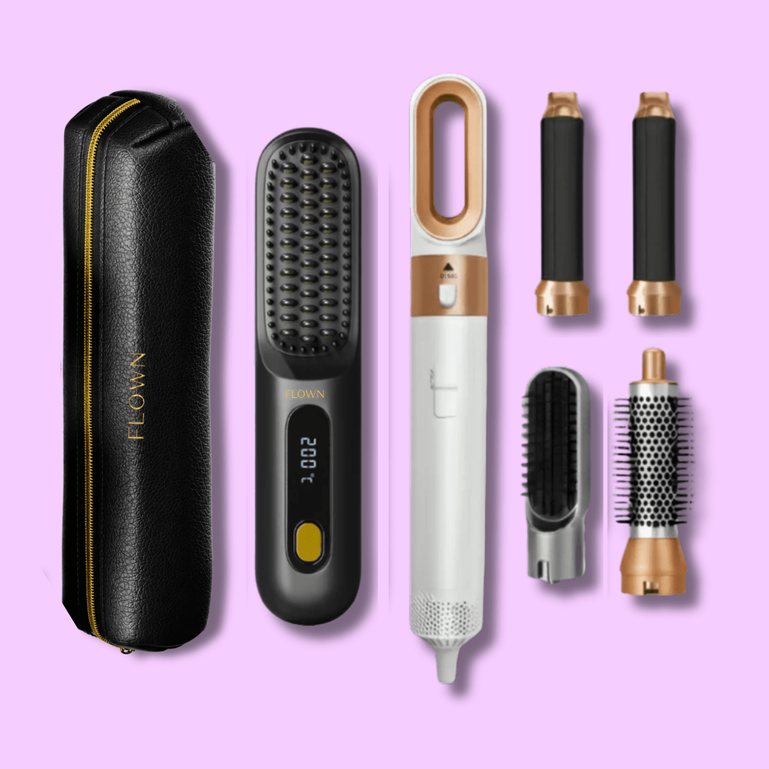 GoBrush MAX + Leather Pouch + 5-in-1 Airstyler - NUMOYA