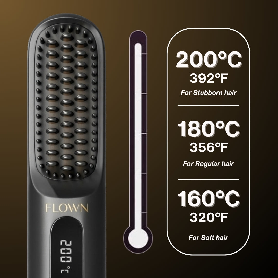 [NEW] Numoya Portable Straightener Brush - GoBrush MAX + FREE Leather Pouch - NUMOYA