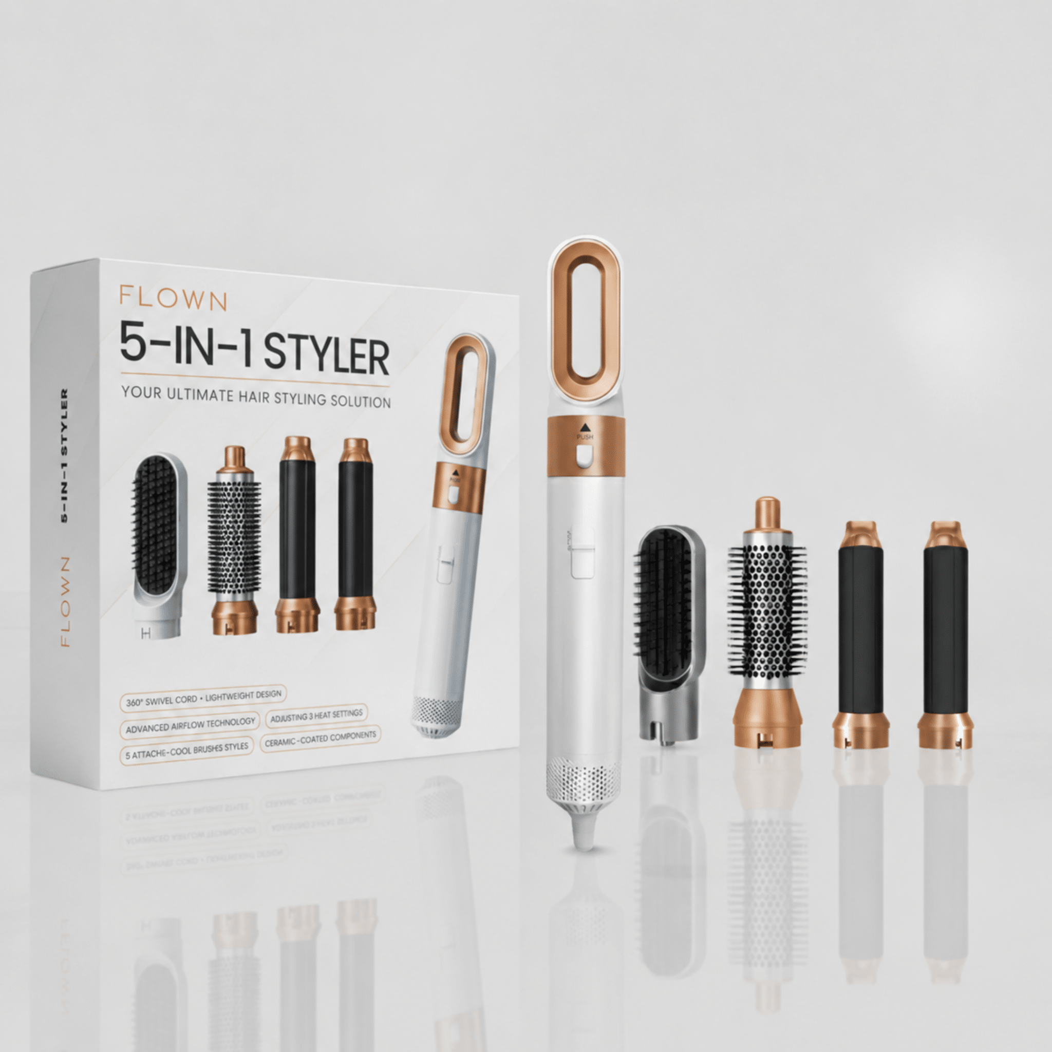 FLOWN 5-in-1 Airstyler: Your Ultimate Hair Styling Solution - NUMOYA