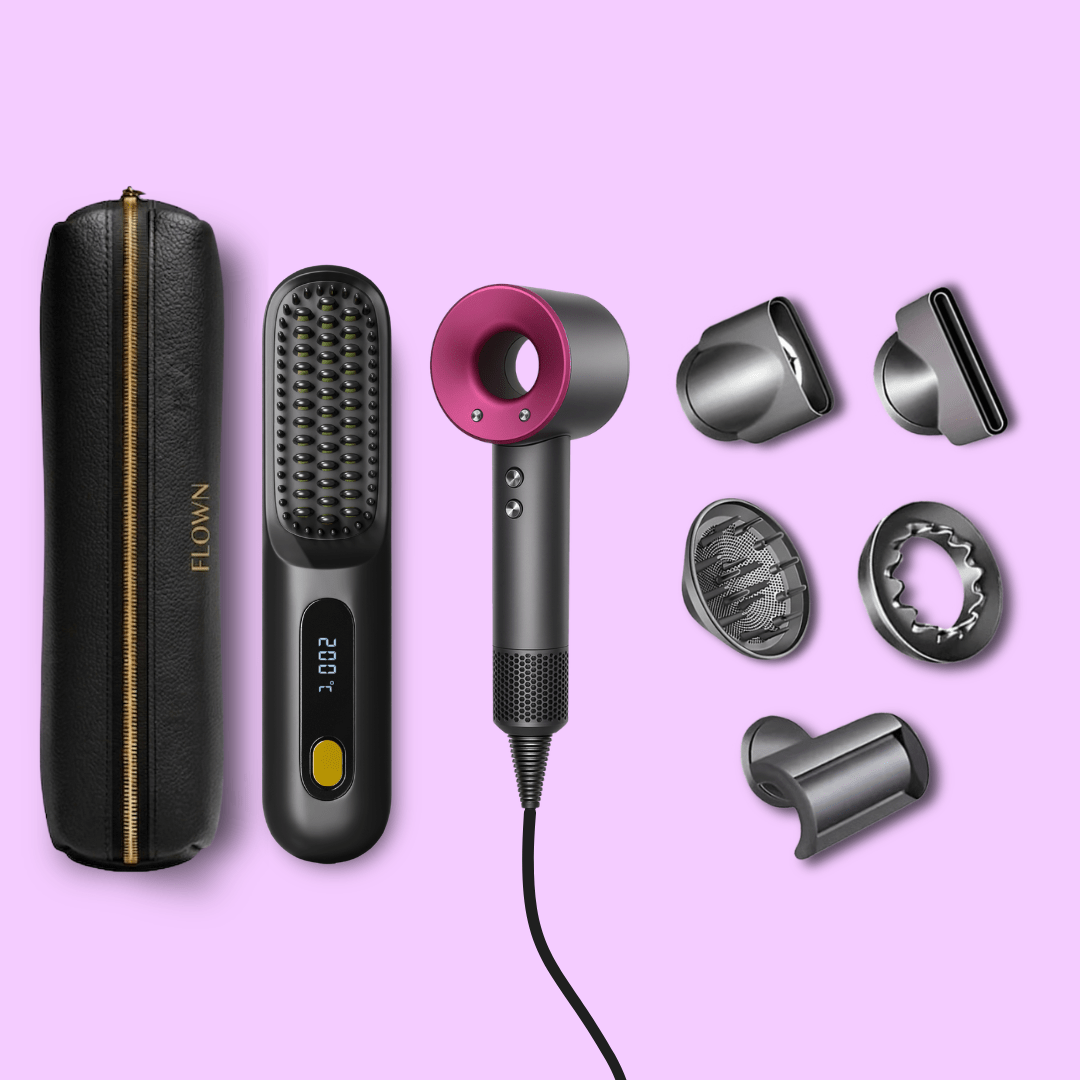 GoBrush MAX + Leather Pouch + 5-in-1 Lunair Dryer - NUMOYA