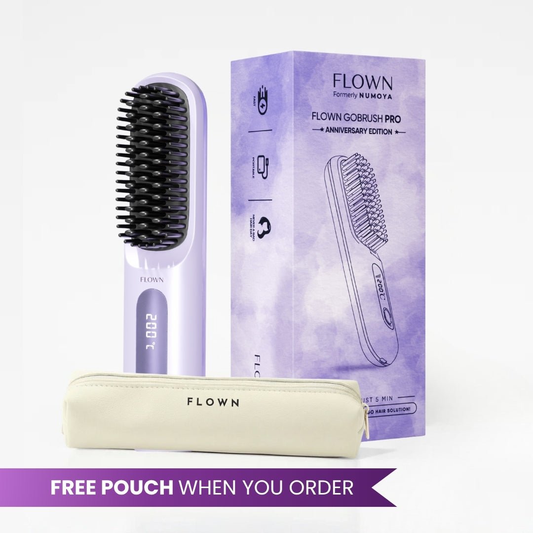 [NEW] FLOWN formerly Numoya Portable Straightener Brush - GoBrush PRO Anniversary Edition - NUMOYA