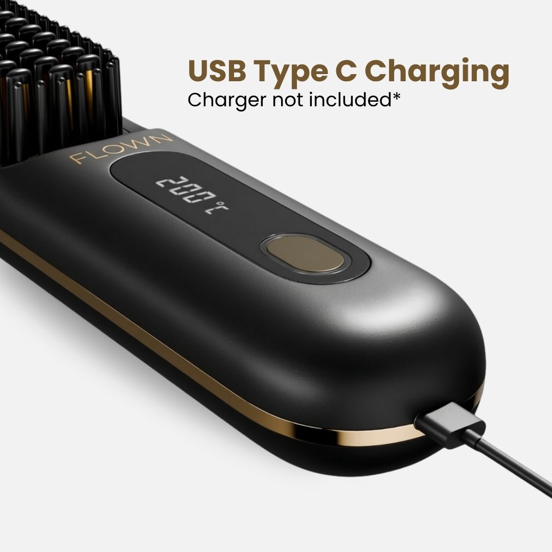 [NEW] Numoya Portable Straightener Brush - GoBrush MAX + FREE Leather Pouch - NUMOYA