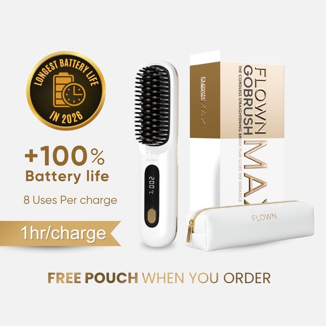 [NEW] Numoya Portable Straightener Brush - GoBrush MAX + FREE Leather Pouch - NUMOYA
