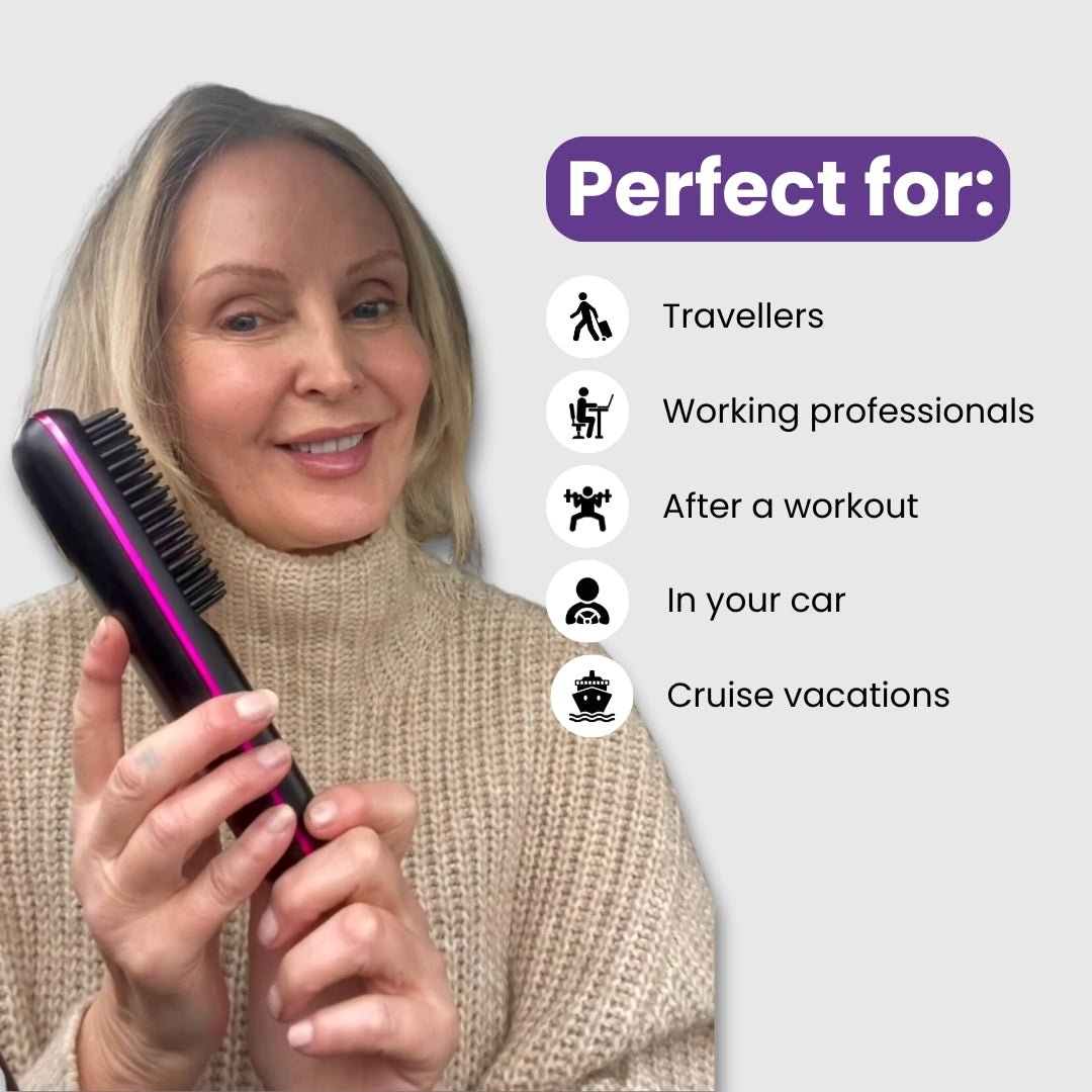 [NEW] FLOWN Portable Straightener Brush - GoBrush PRO - NUMOYA