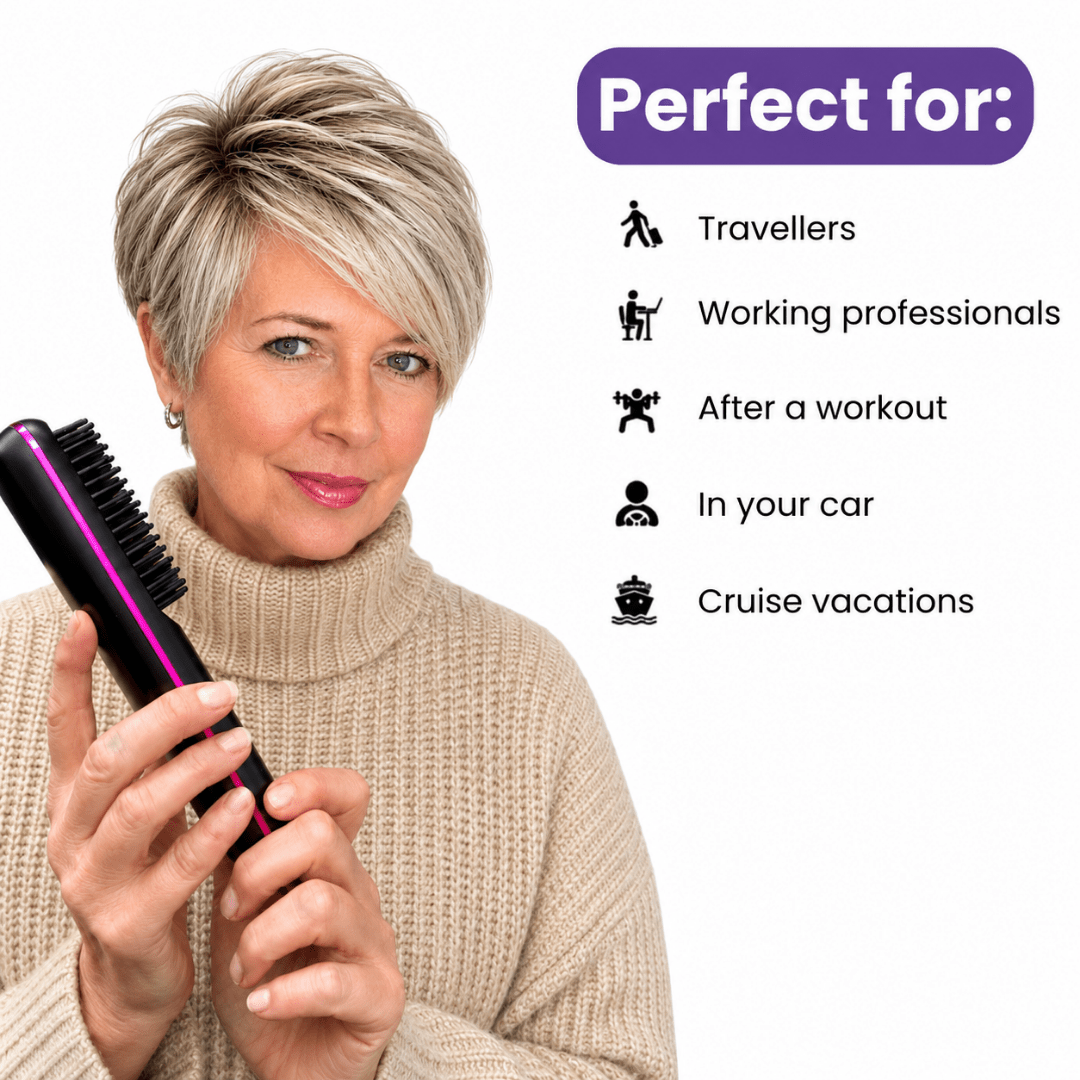 [NEW] FLOWN Portable Straightener Brush - GoBrush PRO - NUMOYA