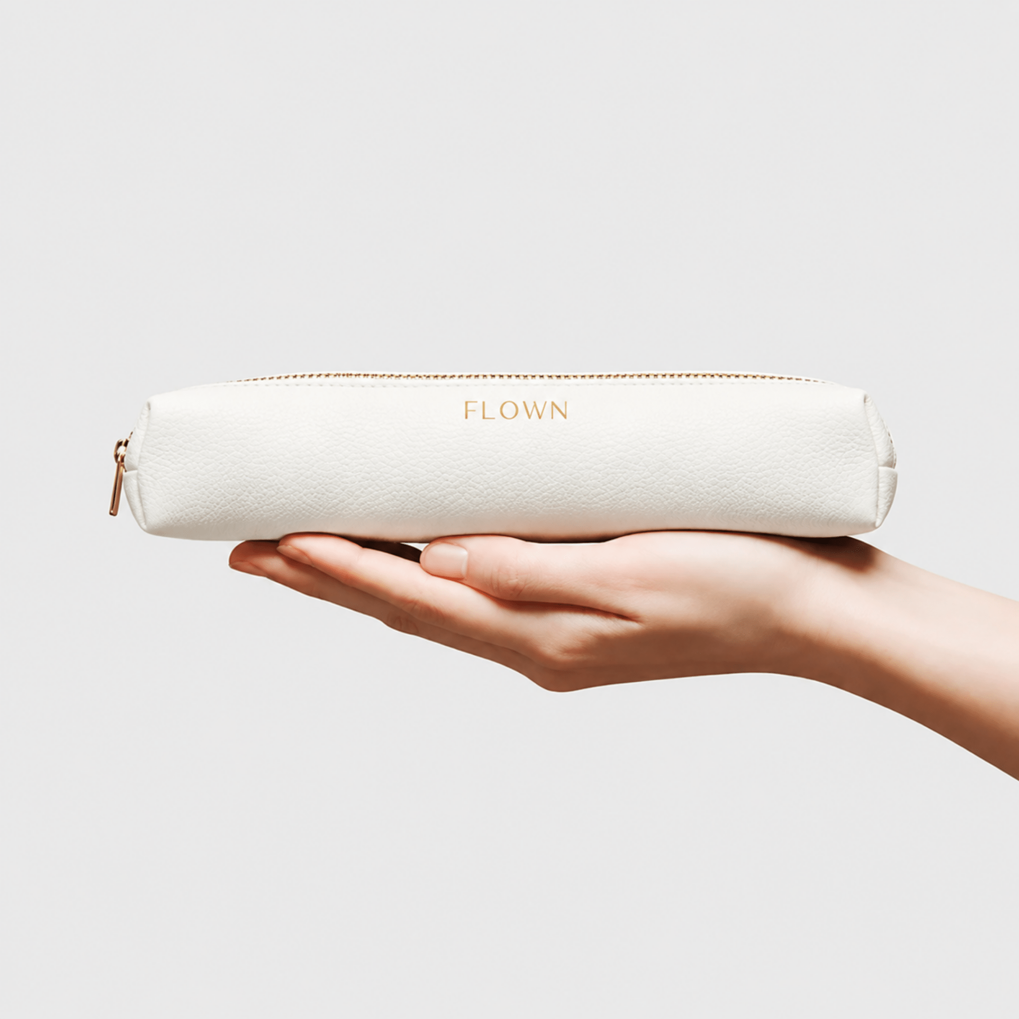 White Leather Pouch for GoBrush - NUMOYA
